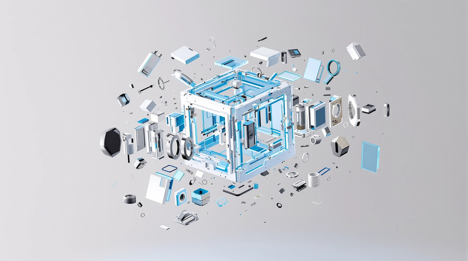 3D Konfigüratör — soyut 3D render